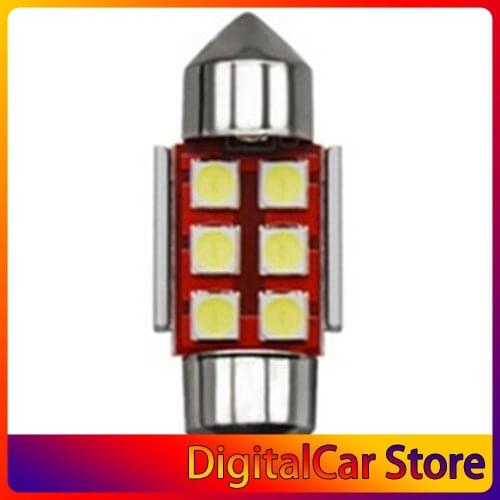 New Vehicle Car LED Double Pointed Reading Light 3030 6SMD 31/36/39/41 Replacement LED Buld Original Universal