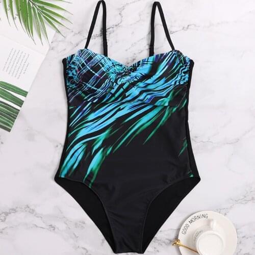 Sexy One Piece Female Large Size Swimsuit Closed Plus Size Swimwear Push Up Bathing Suit Beach Pool Bather Womens Swimming Suit