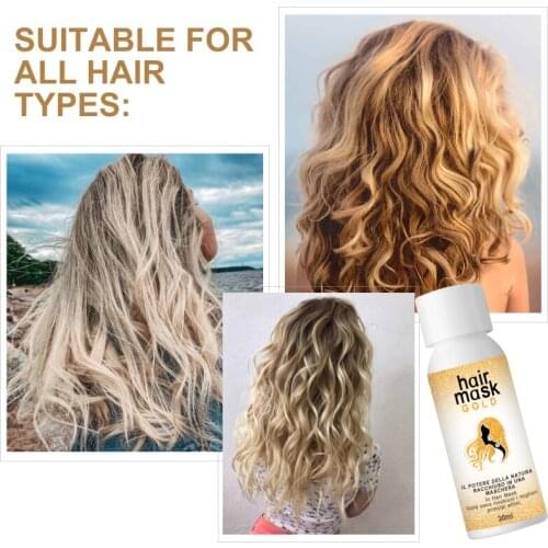 30ml Fluffy Blonde Hair Mask Repairs Damage Restore Soft Hair For All Hair Types Keratin Hair Scalp Smooth Silky Hair Mask TSLM2