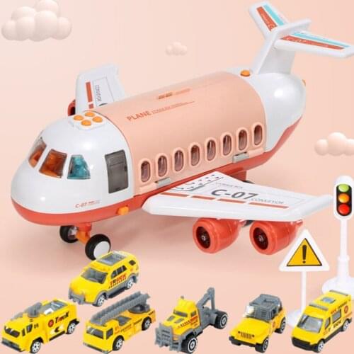 Mist Spray Plane Childrens Toys Cars for Boys with 6 Diecast Construction Vehicles Kids Educational Toys Play Vehicles & Models
