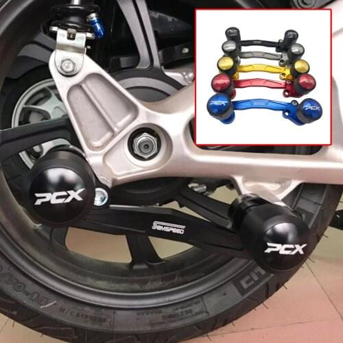 SEMSPEED PCX logo for Exhaust Crash Sliders For Honda PCX 150 125 2021 Motorcycle Muffler Falling Slider Protector PCX150 PCX125