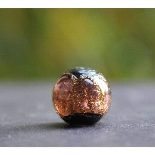 10Pcs/Lot 12mm Handmade Lampwork Glass beads with gold line painting Light Purple color for jewelry making