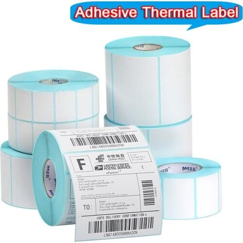 1000pcs/Roll Adhesive Thermal Label Sticker Paper Supermarket Price Blank Barcode Label Direct Print Waterproof Print Supplies