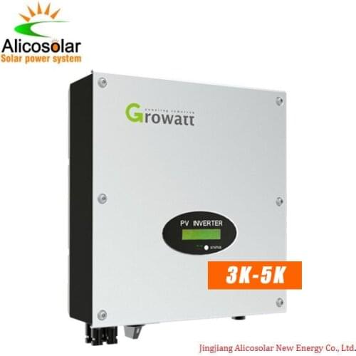 High efficiency Growatt 3kw 5kw pv DC to ac solar power system inverter without battery on grid off grid hybrid