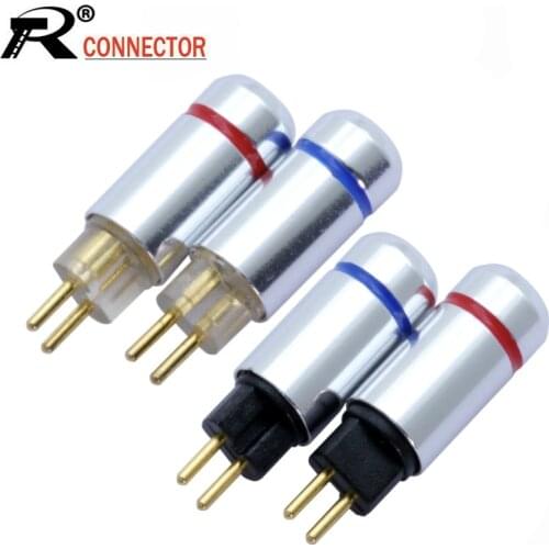 10pcs/lot 2 PIN Earphone MMCX Male Plug Jack Wire Connector Fit for 4MM Audio Cable MMCX upgrade PIN plug Soldering Connector