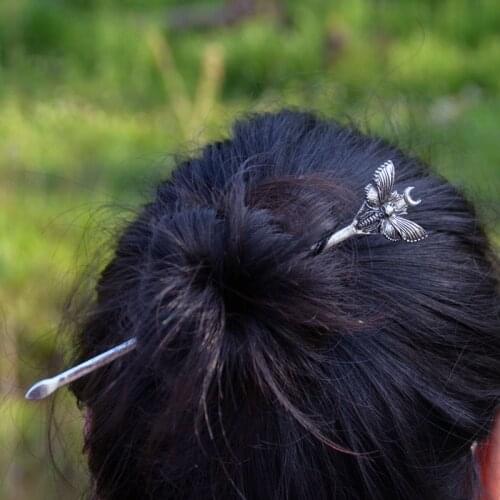 10pcs Death Head Butterfly Hair Stick Hair Pin For Women Gothic Wicca Hair Jewelry Accessories