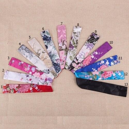 100pcs Chinese Style Hand Fan Bag Folding Hand Fan Pouch Elegant Polyester Fabric Fan Cover for 19-23cm Fan WB1655