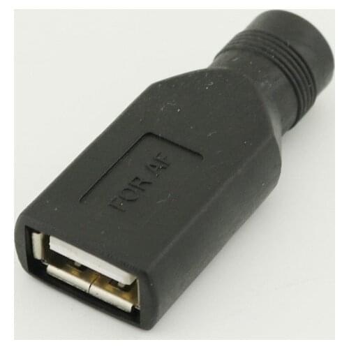 2pcs USB 2.0 A Female To 5.5mm x 2.1mm Female 5V DC Power Supply Adapter Connector