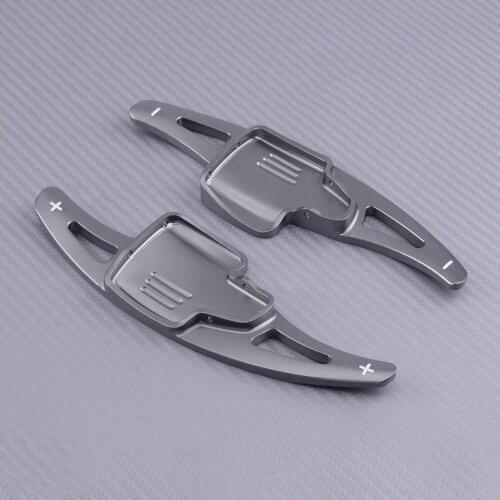 2pcs Grey Steering Wheel Shift Paddle Shifter Extension Aluminum Alloy Fit For Ford Ecosport Focus Kuga 2018 2019