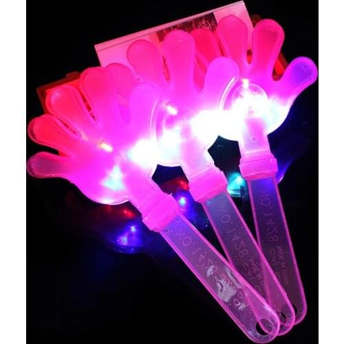 24cm Portable Palm Shape Plastic Luminous Pat Light Up Party Concert Cheer Prop