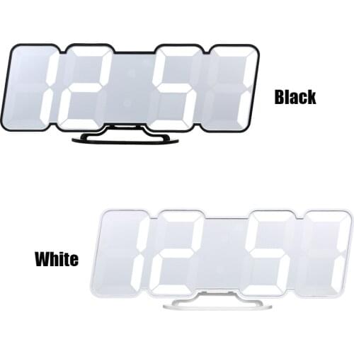 Time Date Temperature Display 3D LED Wall Clock With 115 Colors Remote Voice Control Night Light Magic Desktop Table Clock
