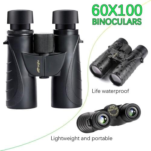 60x100 Zoom Mini Binoculars Folding Pocket Portable Telescope Waterproof Binoculars Outdoor Birdwatching Travel Hunting Hiking
