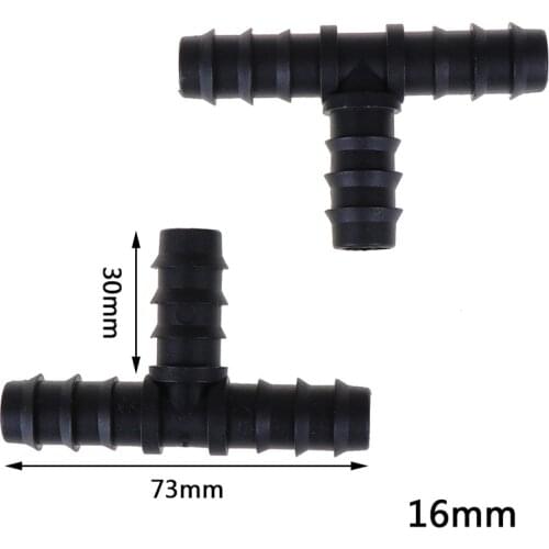 8pcs 16mm Hose 3-way Connector 1/2" Garden Hose Tee Water Splitter Garden Irrigation Connector Barbed Drip Irrigation Fittings
