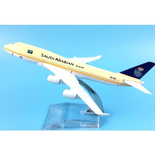 FREE SHIPPING 16CM 747 SAUDI ARABIAN METAL ALLOY MODEL PLANE AIRCRAFT MODEL TOY AIRPLANE BIRTHDAY GIFT