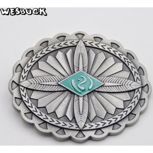 WesBuck Brand Retail Best selling Cowgirl Cowboy belt buckle Metal Buckles Mens Womens Jeans accessories For 4cm Wide Belt
