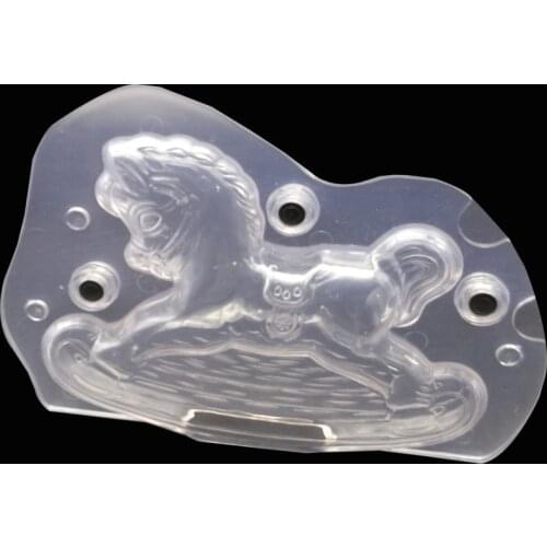 Big Size 3D Toy Horse polycarbonate Chocolate Mould baking tools Magnetic Mold DIY Candy Cake Decorating molds