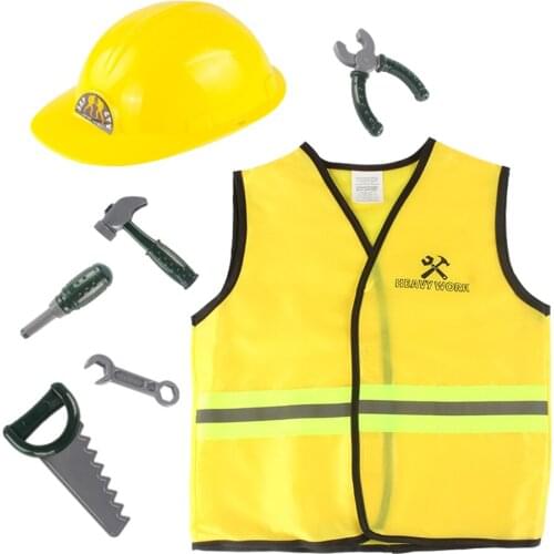 Children Architect Cosplay Costume Dress Up Accessory Masquerade Props Role-play Toys Set