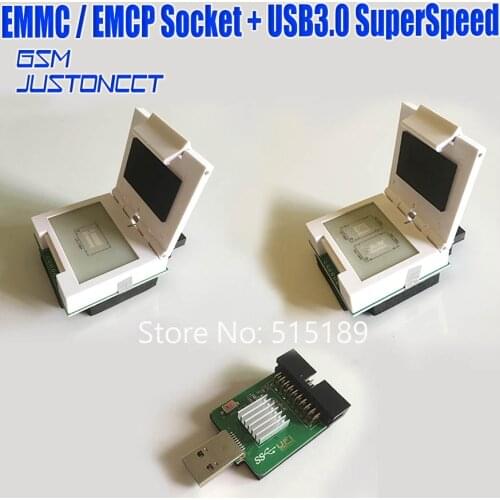 EMMC EMCP Socket + 2 in 1 EMMC / EMCP Socket + USB3.0 SuperSpeed USD / EMMC Reader for EMMC Dongle UFI BOX