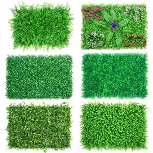 DIY Artificial Plant Wall 40x60cm Plastic Home Garden TV Background Shop The Mall Home Decoration Green Carpet Turf Jungle Party