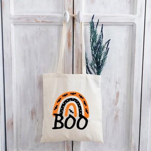 Halloween Boo Shirt Punk Clothes Tops Women 2021 Rainbow Tshirt Halloween Party Funny Tee Spooky Clothing Summer Plus Size L