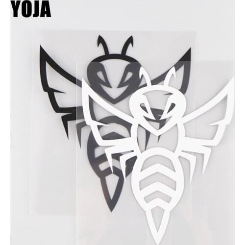 YOJA 11.7×13.7CM The Bee Of Fashion Vinyl Cartoon Decal Animals Car Stickers Pattern Black/Silver 19C-0210