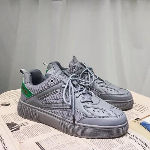 Platform Summer Trend Style Mens Casual Shoes New Fashion Breathable Mesh Light Personality Sneakers Weaving