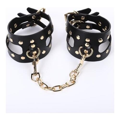 Exotic Accessories Adjustable PU Leather Plush Hand Cuffs Ankle Handcuffs For Sex Bdsm Toys Restraints Sex Bondage Adult Games