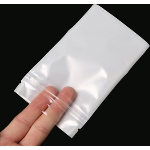 New 8x13cm White / Clear Self Seal Zipper Plastic Retail Packaging Packing Poly Bag, Ziplock Zip Lock Bag Package W/ Hang Hole