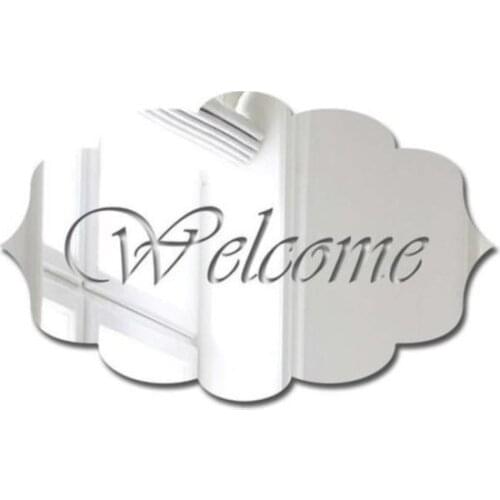 Ömr Designed Gift Welcome Plexiglass Door Ornament Chrome Mirror wall graphics gráficos de parede настенная графика