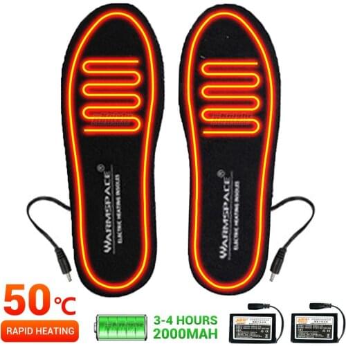Motorcycle Shoes Heated Shoe Insoles Feet Warm Sock Pad Mat Electrically Heating Insoles Washable Warm Thermal Insoles Unisex