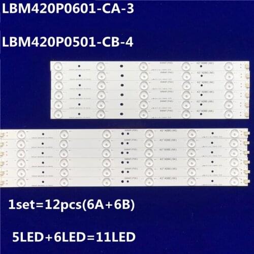 LED backlight strip for EVERLIGHT LBM420P0601-CA-3 LBM420P0501-CB-4 42PFL3208H/12 42PFL3008D/78 42PFL3108K/12 TPT420H2-HVN04