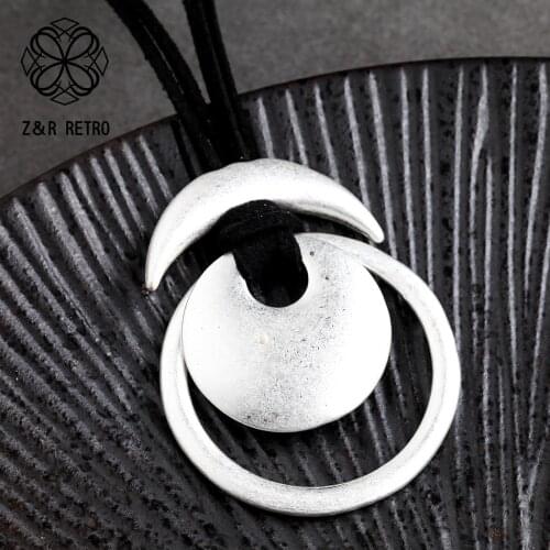 Trendy Chokers Long Necklace for Women Silver Color Jewelry Black Rope Chain Statement necklaces & pendants Jewellery Suspension