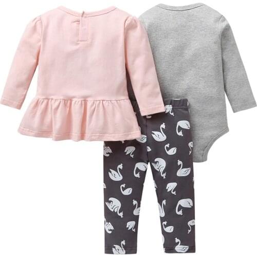 Unisex newborn baby clothes set cotton,long sleeve hooded jacket stripe+rompers+pants,2019 baby boy girl outfits 6-24M