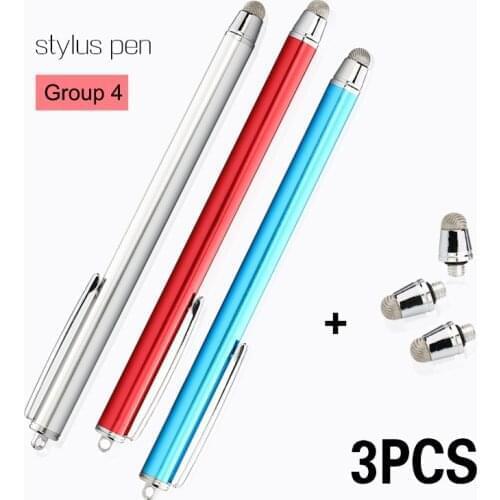 Universal Metal tablet Touch Pen fiber tip Writing Pens for School Stylus Pen for Ipad Iphone Samsung Xiaomi Huawei