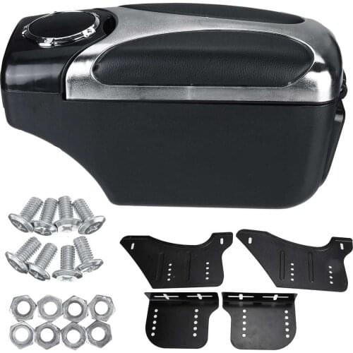 Universal Car Armrest Storage Box Auto Interior Leather Central Container Store Content Box