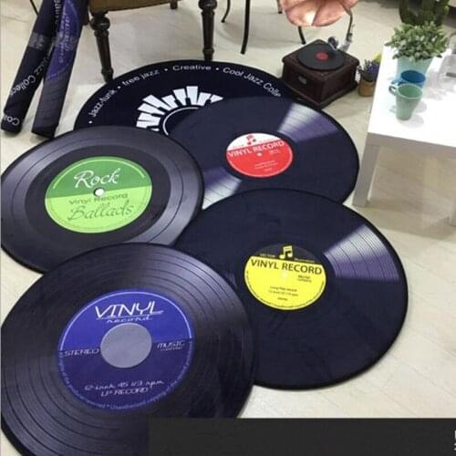 Vintage 3D record round carpet floor rug livingroom bedroom soft sofa tapete kids room kitchen bed carpet circle rug