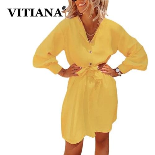 VITIANA Long Sleeve Summer Dresses