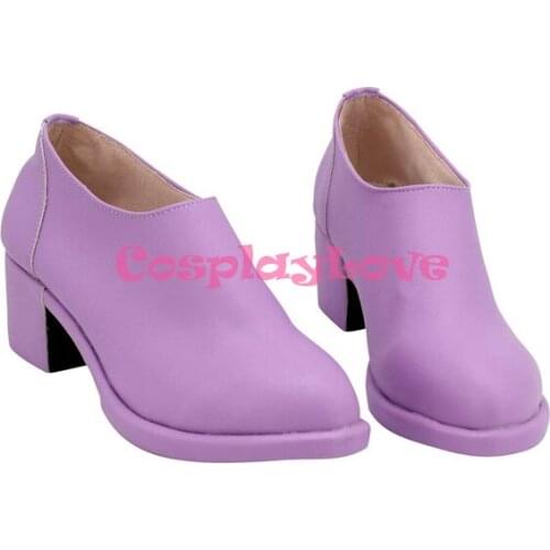 JojoS Bizarre Adventure STEEL BALL RUN Funny Valentine Pink Cosplay Shoes Long Boots Leather Custom Made For Halloween