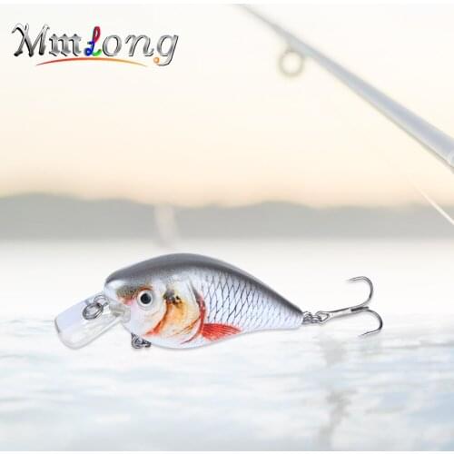 Mmlong 7.5cm Hard Crankbaits Pike Fishing Lures SAH04 12.4g Pesca Hooks Fishing Tackle Artificial Baits Floating Wobblers