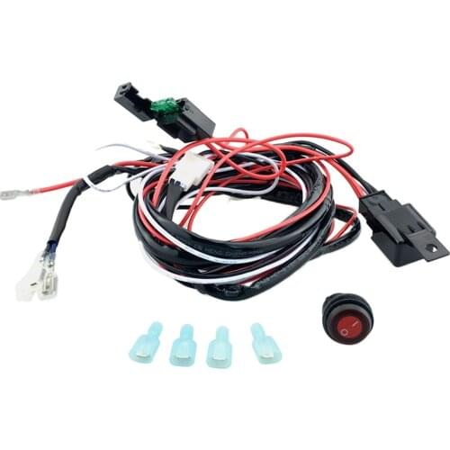 12V 40A LED Work Fog Light Bar Wiring Harness Kit ON/OFF Switch Relay Cable