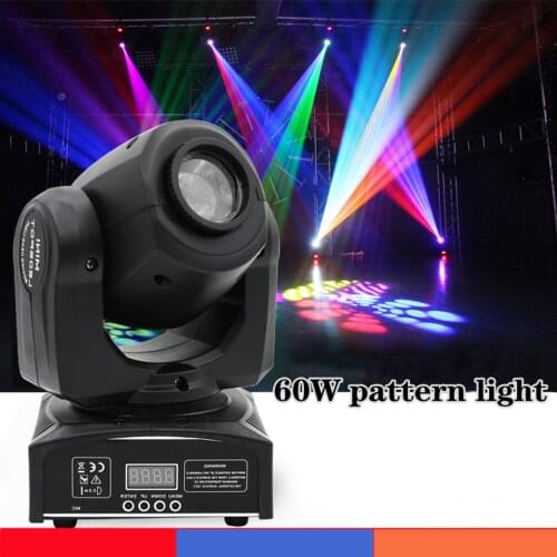 2pcs Mini Led Dmx Gobo 60W Moving Head Stage Lighting for Club Dj Party Disco Wedding