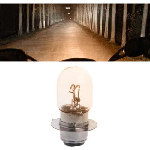 2021 New T19 P15D-25-1 DC 12V 35W White Headlight Double Filament Bulb For Motorcycle
