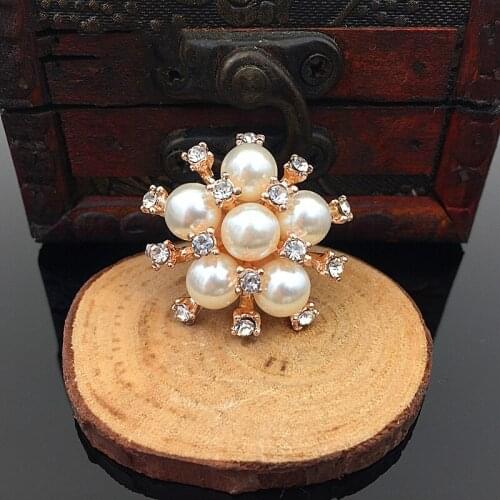 50pcs Flower Pearl Crystal stones strass Rhinestone Applique Flatback Buckle Brides Wedding Dress Belt Earring Necklace Decor