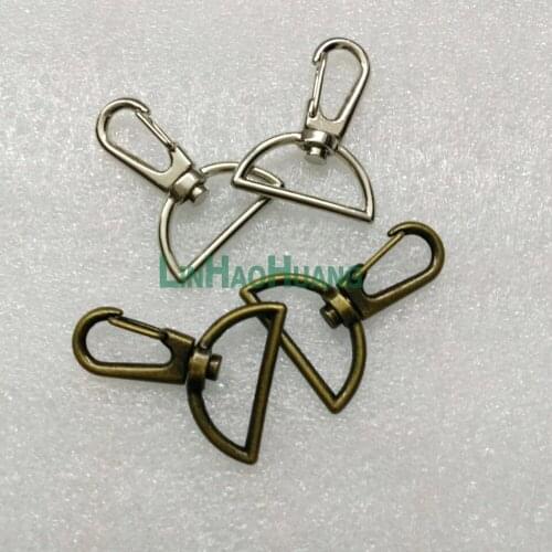 50pcs/Lot 25mm 1inch Alloy Swivel Clasps Snap Key Hooks DIY Key Chain Ring Nickle/Antique Brass Free Shipping 2017051802