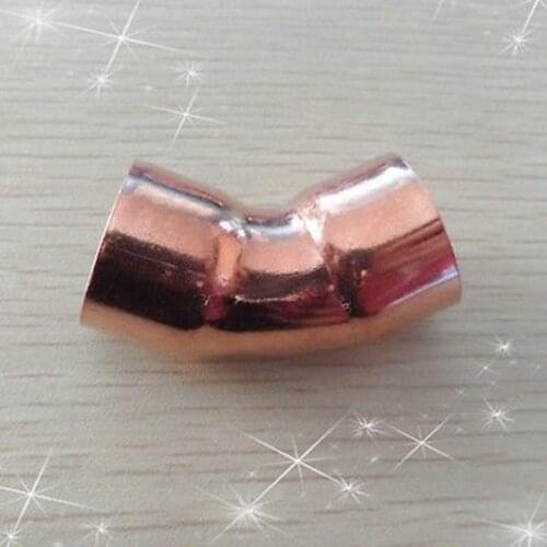 67x1.7mm 45 Degree Elbow Copper End Feed Pipe Fitting Plumbing for gas water oil