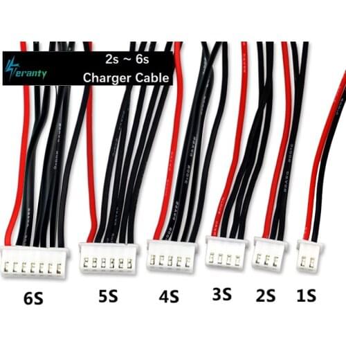 5pcs/bag Lipo Battery Wiring RC Lipo Battery Balance Charger 1s 2s 3s 4s 5s 6s 22AWG Cable For IMAX B3 B6 B6AC 10CM 100MM