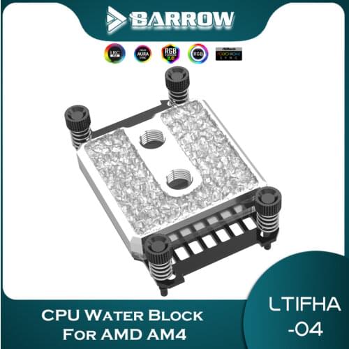 Barrow cpu cooler For AMD AM4 LRC RGB v2 Acrylic Microwaterway 5V Glow LTIFHA-04