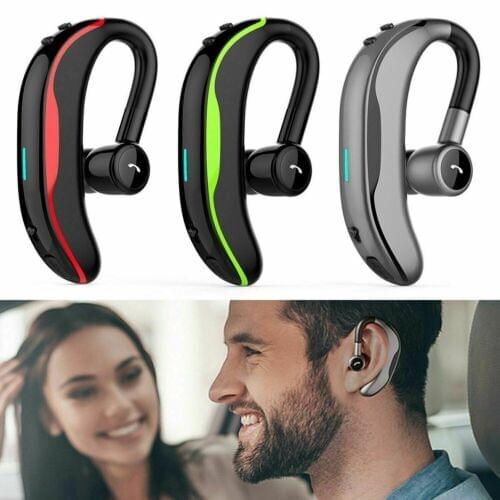 Wireless Bluetooth Hands Free Headset Earbud Stereo Ear Hook Headphone Sport Business Earphone 2019 New