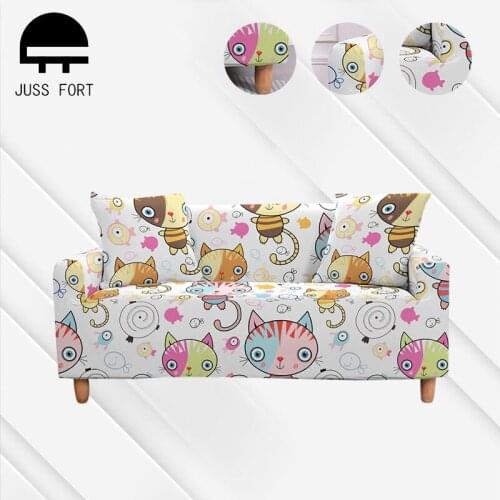 1/2/3/4 Seater Elastic Sofa Covers Cartoon Animal Pattern Sofas Non-slip Stretch Cover for Living Room Couch Protector fundas