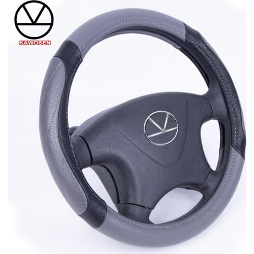 KAWOSEN 15"/38cm Steering Wheel Cover Faux leather Non-slip Auto Supplies Split joint Four Seasons General Car styling SWCD01